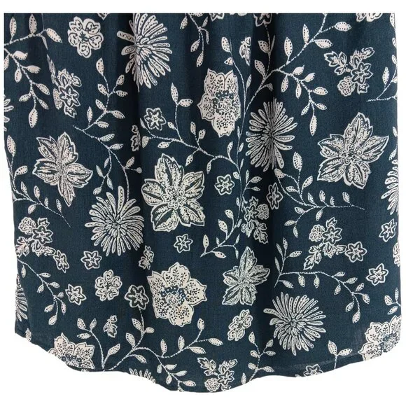 SONOMA- Women's Top-Green-White Floral-Tank-SIZE PXS-Light-Casual-Comfort - Picture 9 of 13